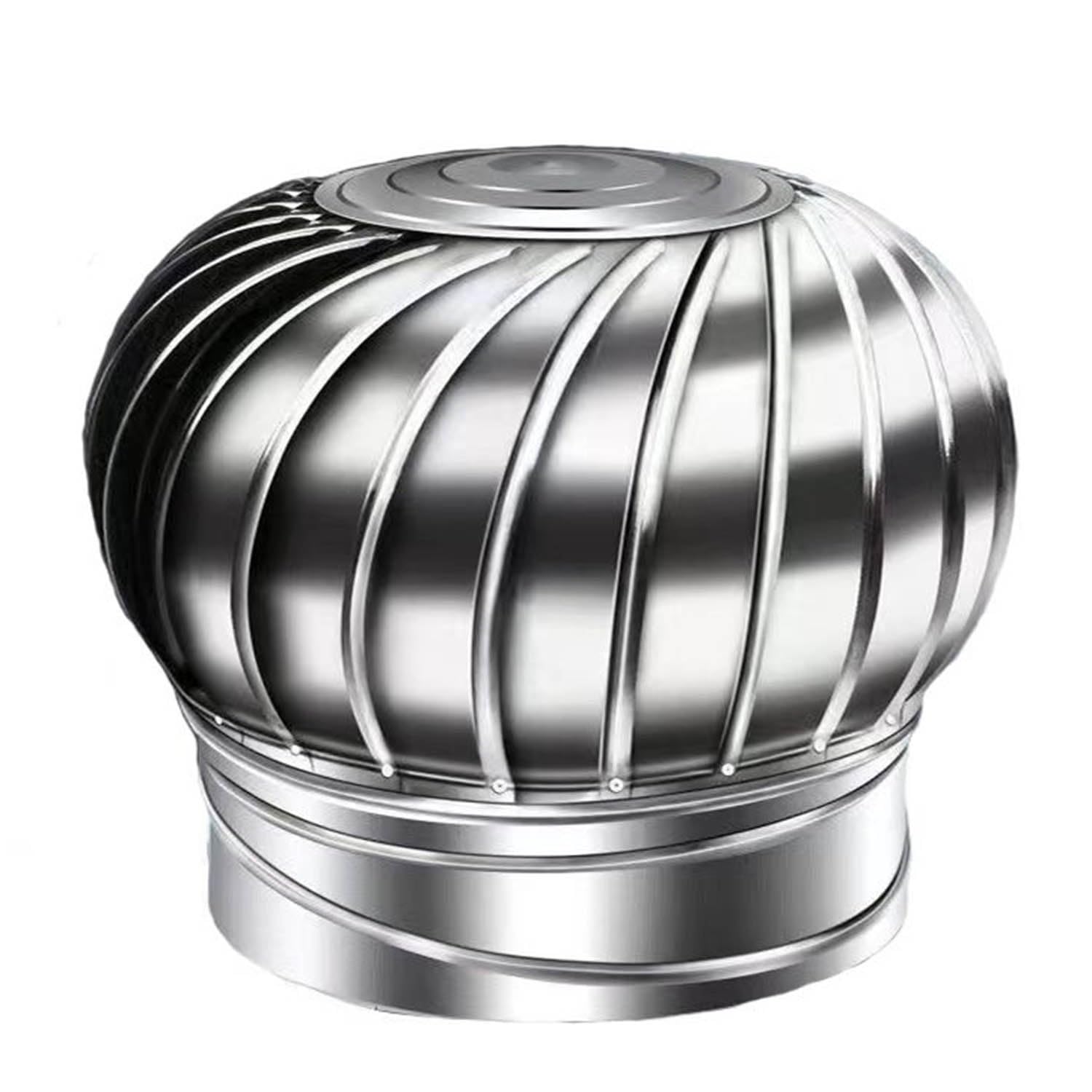 Extracteur de fumées rotatif éolien anti-refoulement en inox 100mm