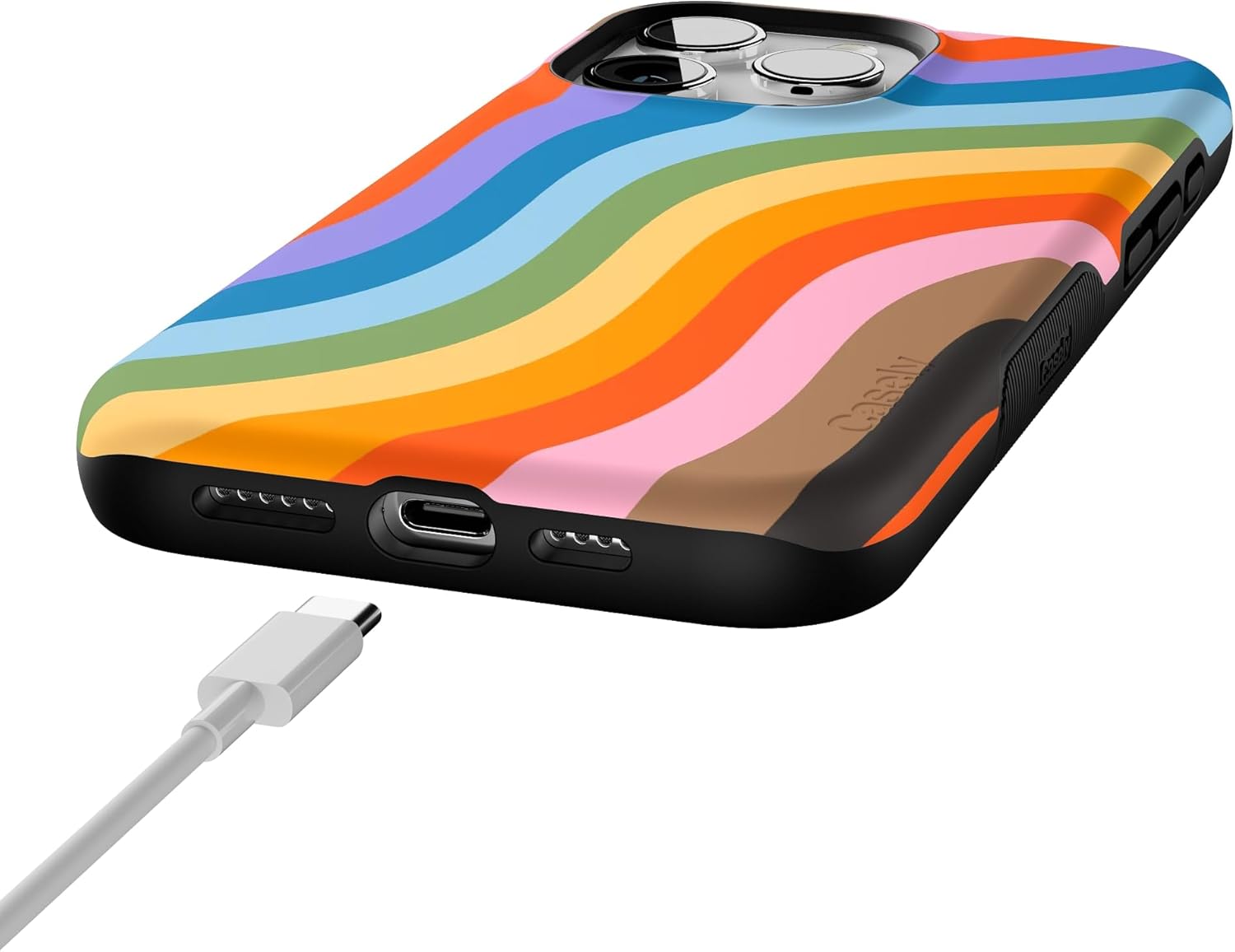 Casely iPhone 15 Pro Case | Love for All | Rainbow Pride | Bold Protective Design | Compatible with MagSafe
