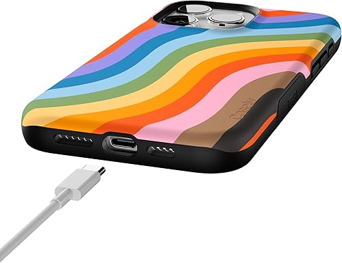 Vista 268 de Casely Funda para iPhone 15 Pro Jardín Secreto Flores mixtas Funda atrevida Compatible con MagSafe y botón de acción Jardín Secreto Floral