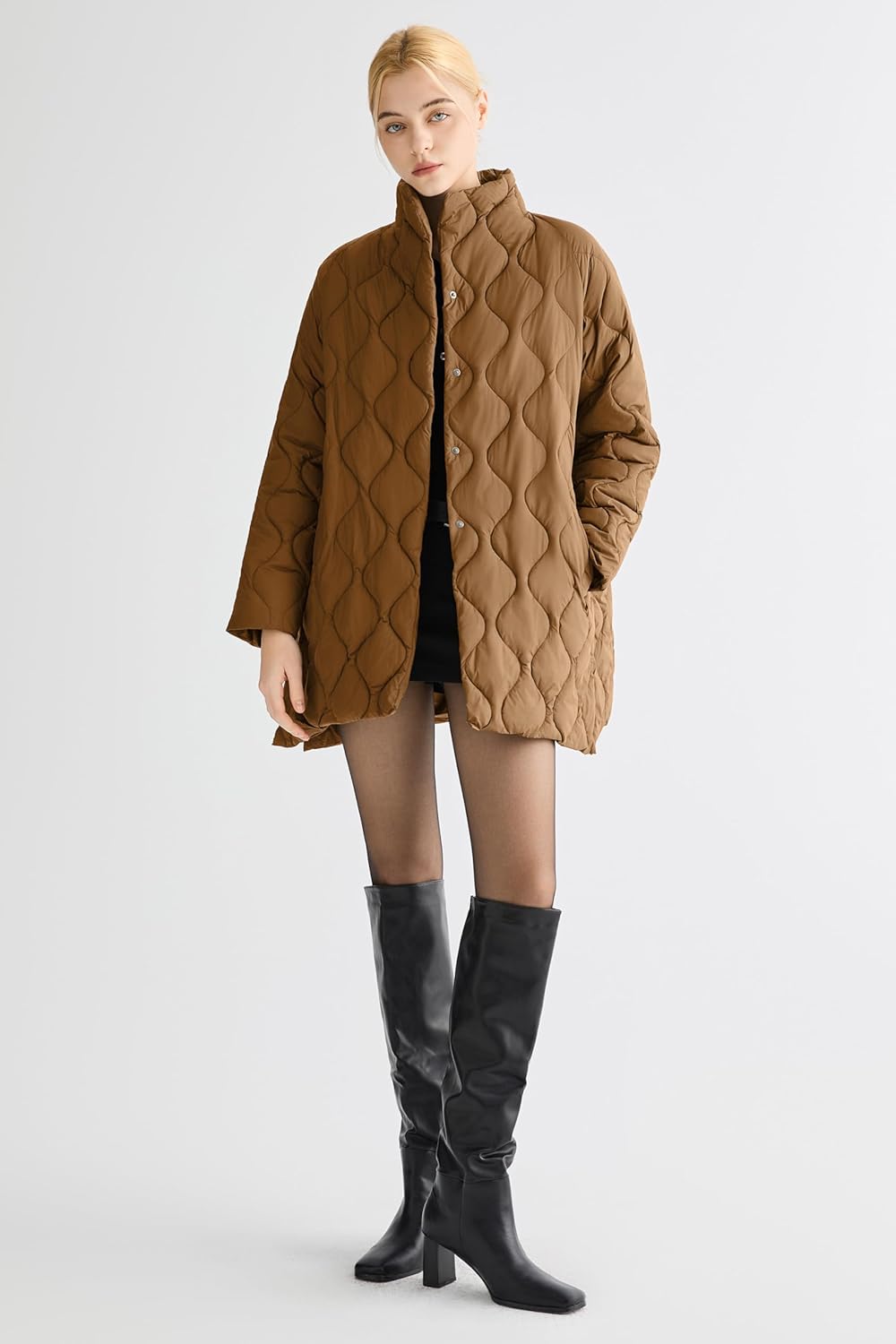 Orolay CHIIONE Womens Quilted Puffer Jacket Winter Coat Lightweight Warm Jackets Oversized Button Puffer Coat with Pockets - Image 5