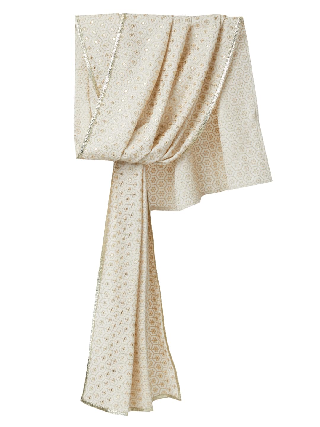 vastramay Men'S Off White - Dupatta | Wedding & Festive Ethnic Wear | Ideal For Traditional, Haldi, Sangeet & Reception Functions-picture-25