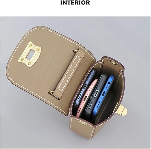 Miniatura 5 de POPSEWING Bolsa de cuero de grano superior para teléfono celular, kit de bricolaje, bolsa de hombro cruzada con kit de costura para mujeresniñas,