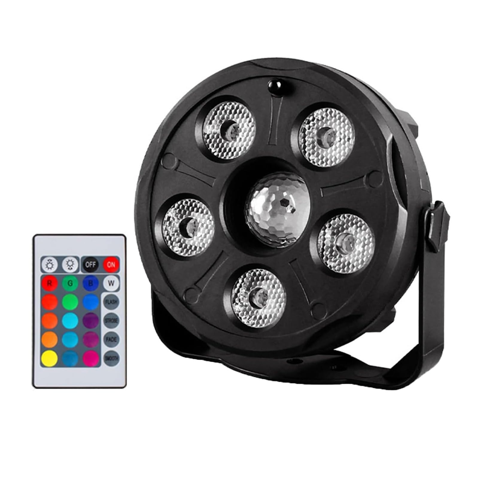 JOUFNING LED Beam Spotlight, Stage LED Par Lights, RGB Par Lights with 7 Mode Sound Activated and Controller Sound Activated DJ, for Party, Concert, Wedding(6led)