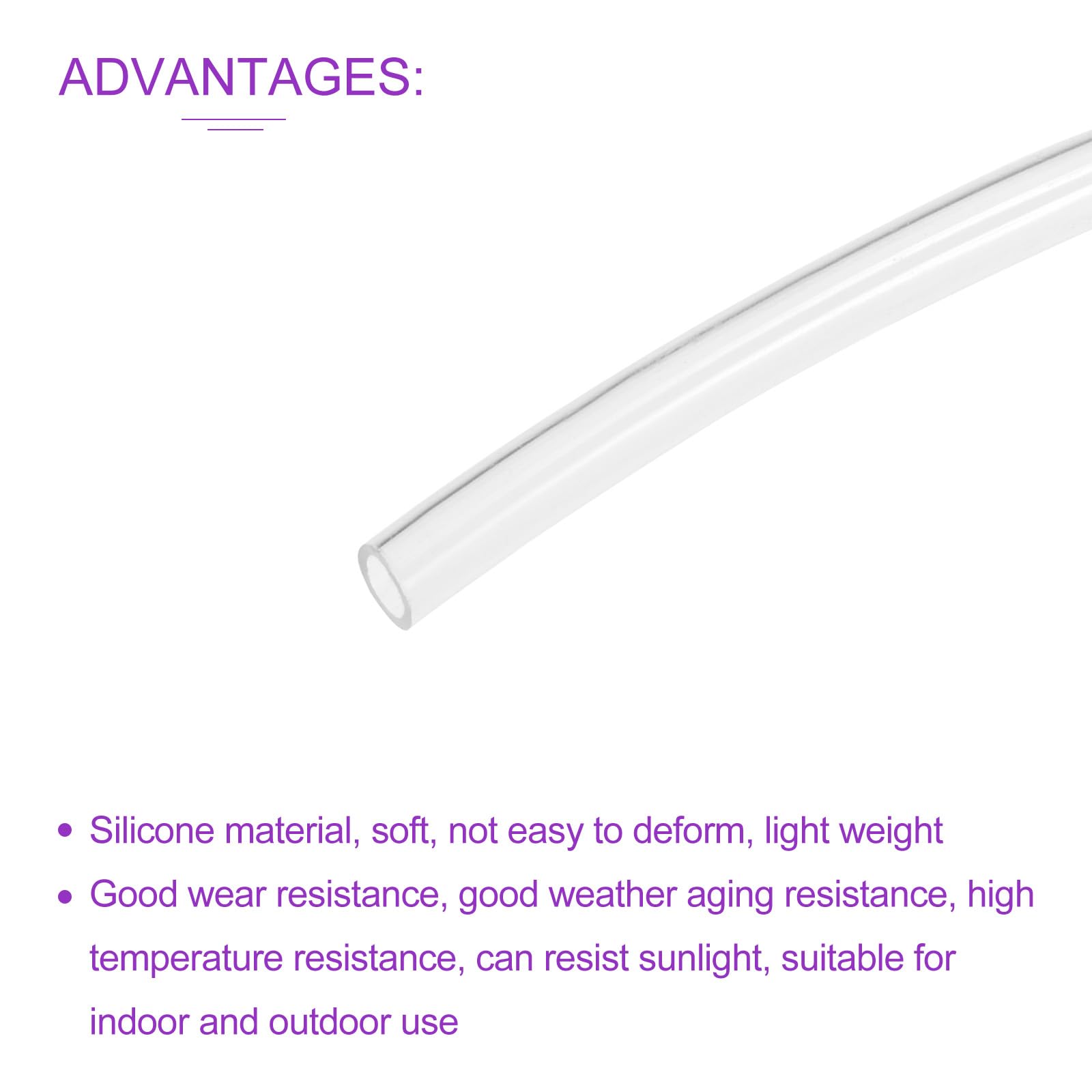 Sourcing Map Pneumatic Tubing, 10mm(0.39") OD X 8mm(0.31") ID X 1m(3.28ft) Air Brake Tube Nylon Air Line Hose Translucent - View #10