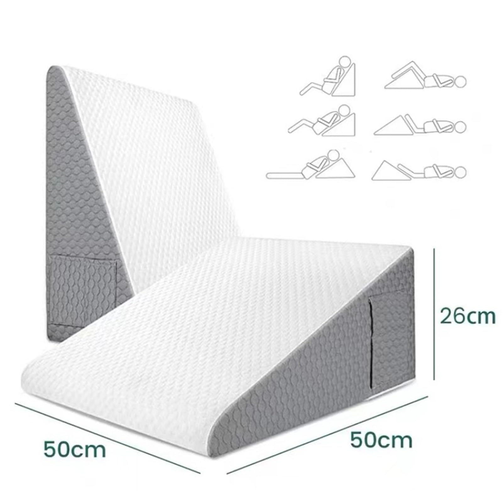 Wedge Pillow, Polyester Sponge Elevated Support Pillow with Small Round Sponge Wedge Pillow for Neck and Lower Back Support