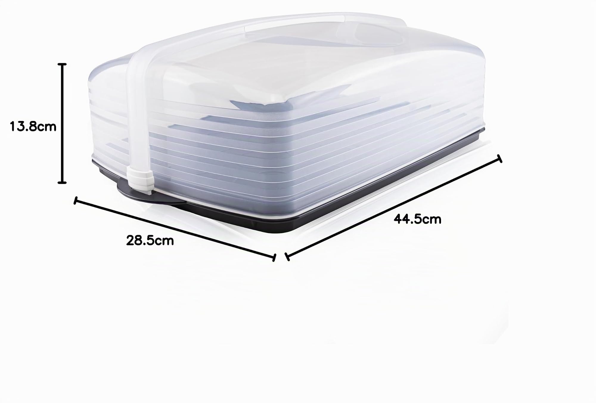 Tupperware XXL Super Bäcker extra breiter Kuchenbehälter Tortenbehälter transparent anthrazit (inkl. Eidgenosse Plus 350 ml) Küche, Haushalt & Wohnen