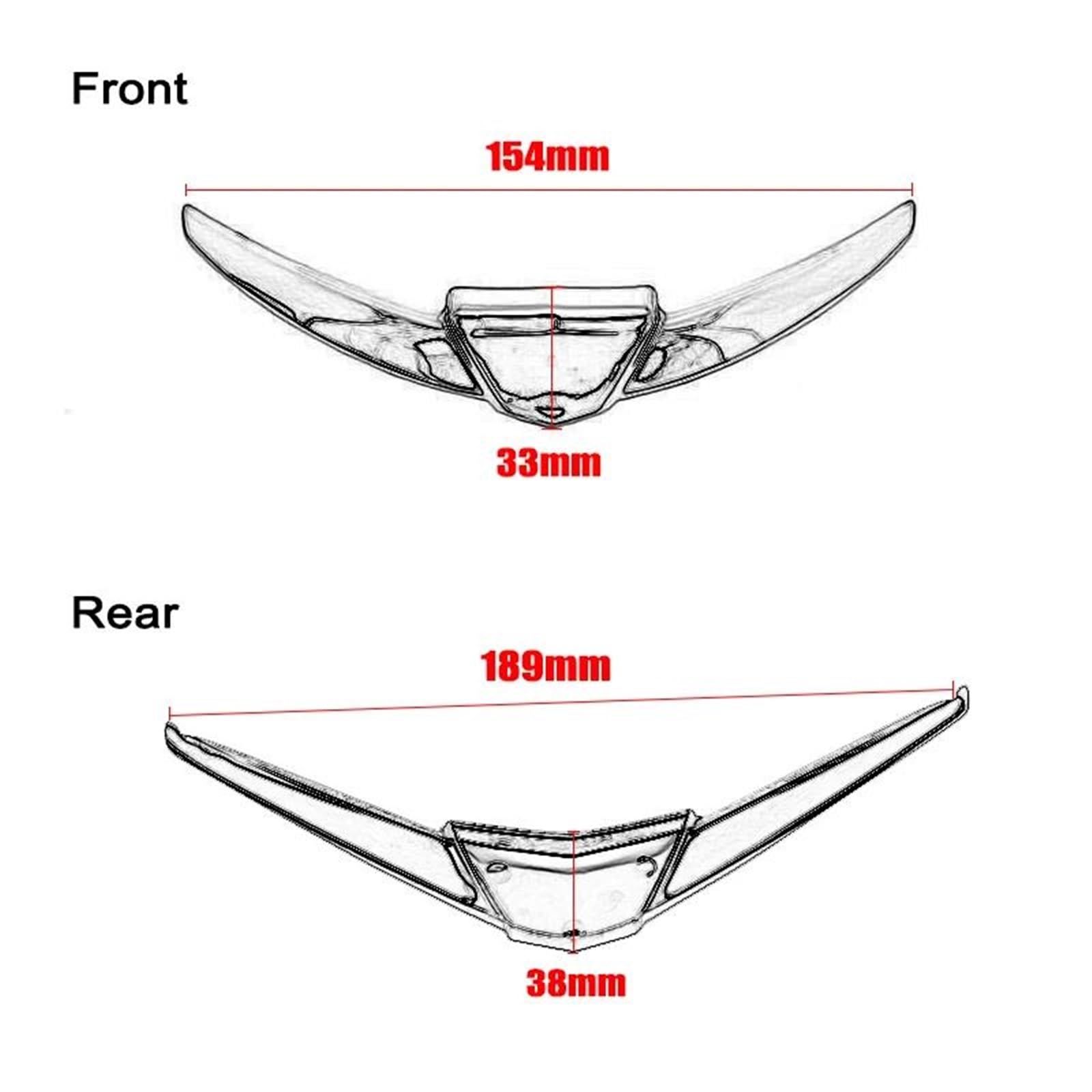 Fit for Goldwing 1800 GL1800 F6B Gold Wing Gl 1800 2018 2019 2020 2021 Chrome Motorcycle for Achter Spatbord Tip trim Case (Color : Front