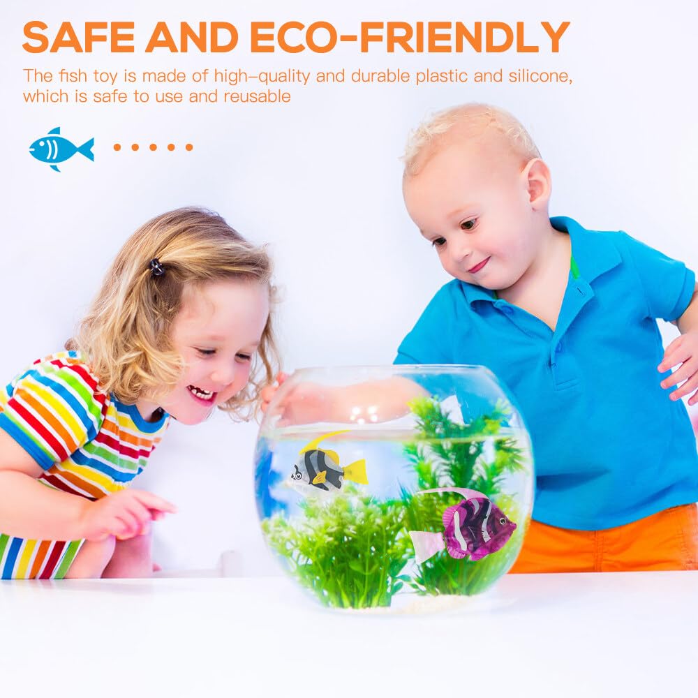 4 Stück Robo Fish Set - Elektronische Schwimmfische Für Katzen & Kinderbad