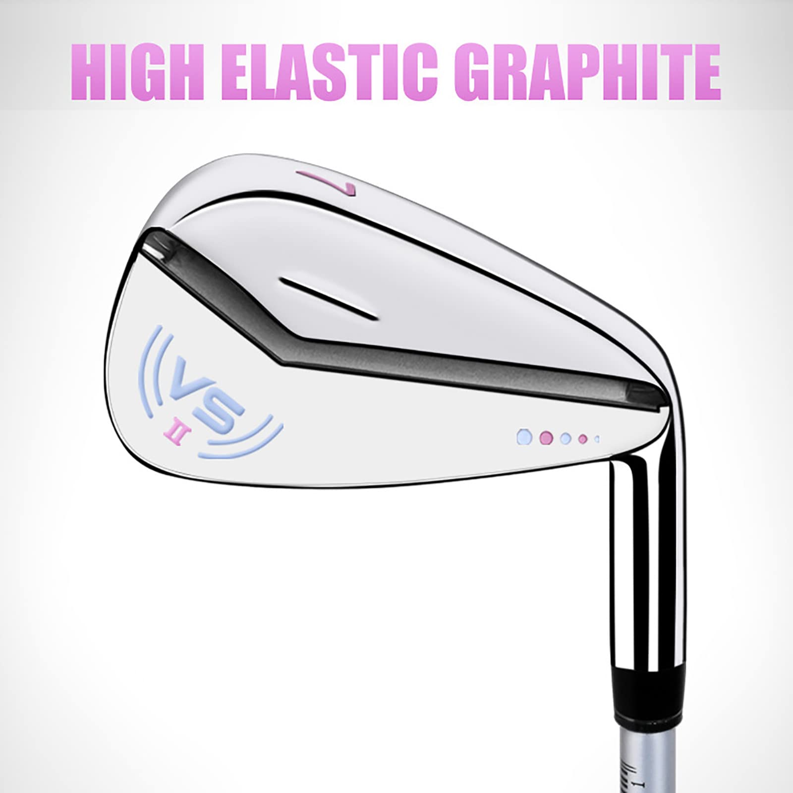 Golfschläger, 7 Eisen, Damen-Golf-Einzelschläger, Schaft aus Edelstahl/Graphit, hohe Elastizität, verbessern die Schlagstabilität für Anfänger und Fortgeschrittene