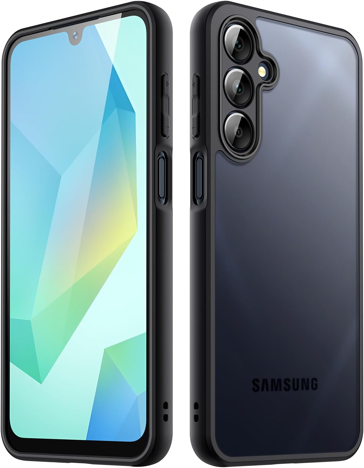 Matte Case for Samsung Galaxy A16 5G / 4G 6.7-Inch, Frosted Translucent Back Protective Slim Phone Cover, Anti-Fingerprints (Black)
