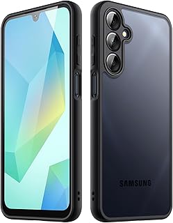 JETech Capa Fosca para Samsung Galaxy A16 5G / 4G 6,7 Polegadas, Case Protetora Fina Fosca Translúcida para Celular, Capinha Anti-Impressão Digital (Preto)