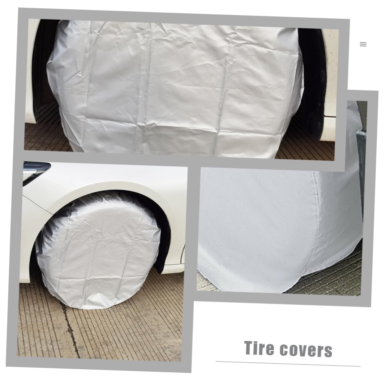 Copri Pneumatici 4 Pezzi Oxford Argento per Rv