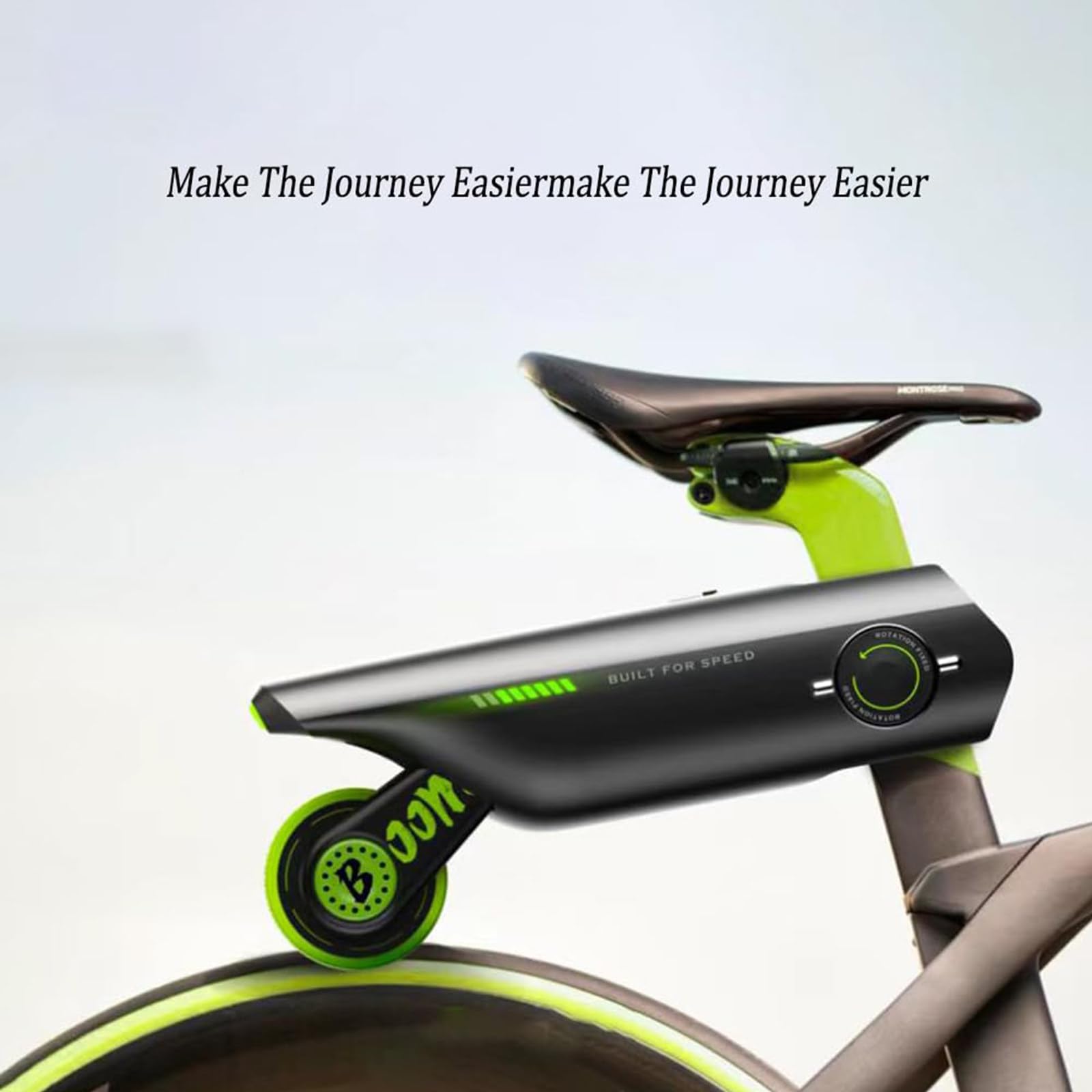Booster per bicicletta, kit di conversione per bici elettrica + adattatore per reggisella a 6 velocità, max 25 km/h, leggero da trasportare (2 kg) + controllo tramite app, ideale per mountain bike e