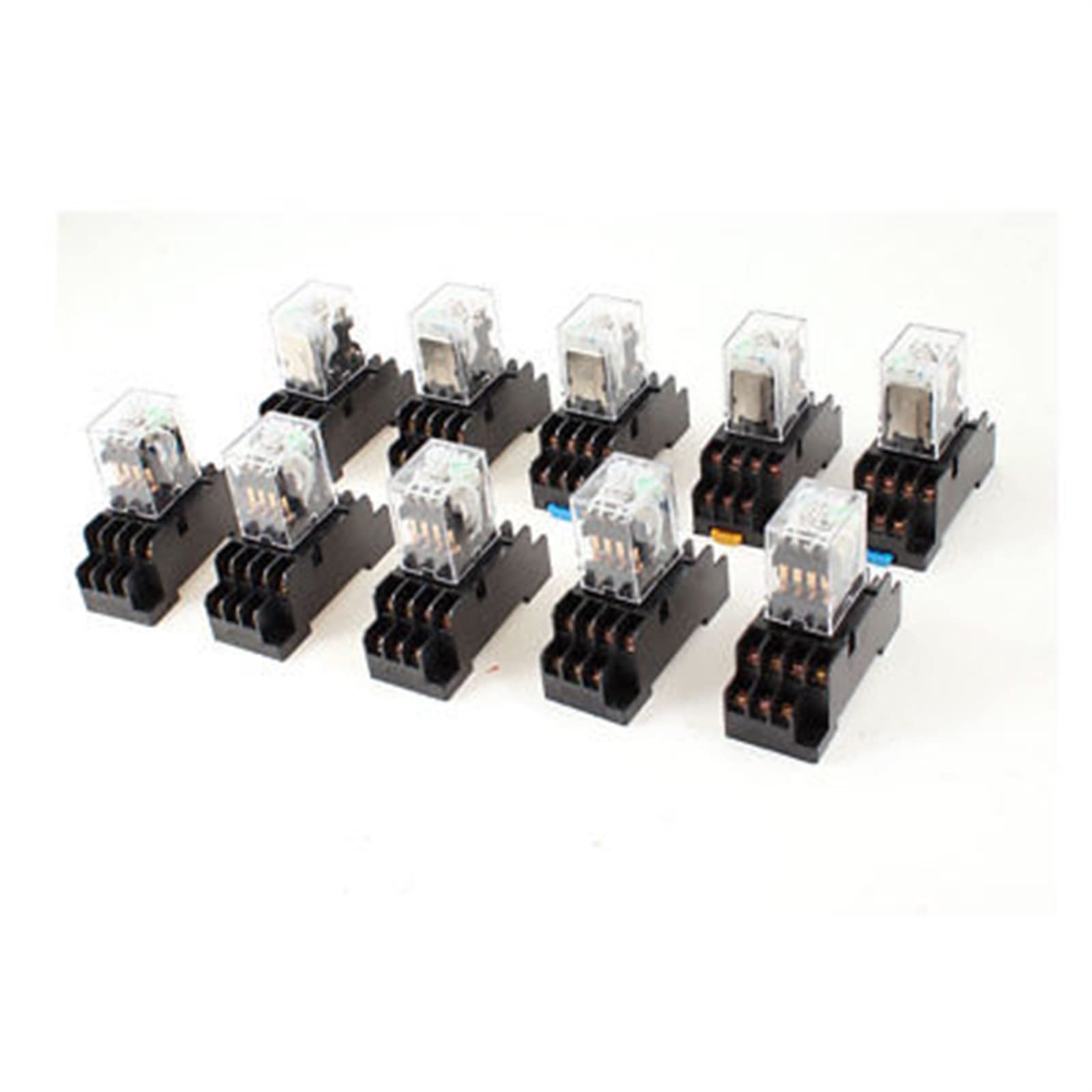 Relais de puissance 12V 14 broches 4PDT avec LED verte pour contrôle électrique sécurisé