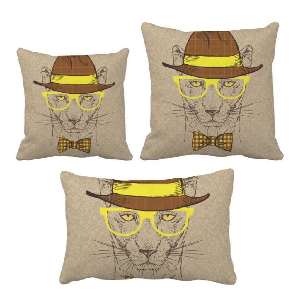 Housses de coussin léopard DIYthinker avec imprimé animalier réaliste