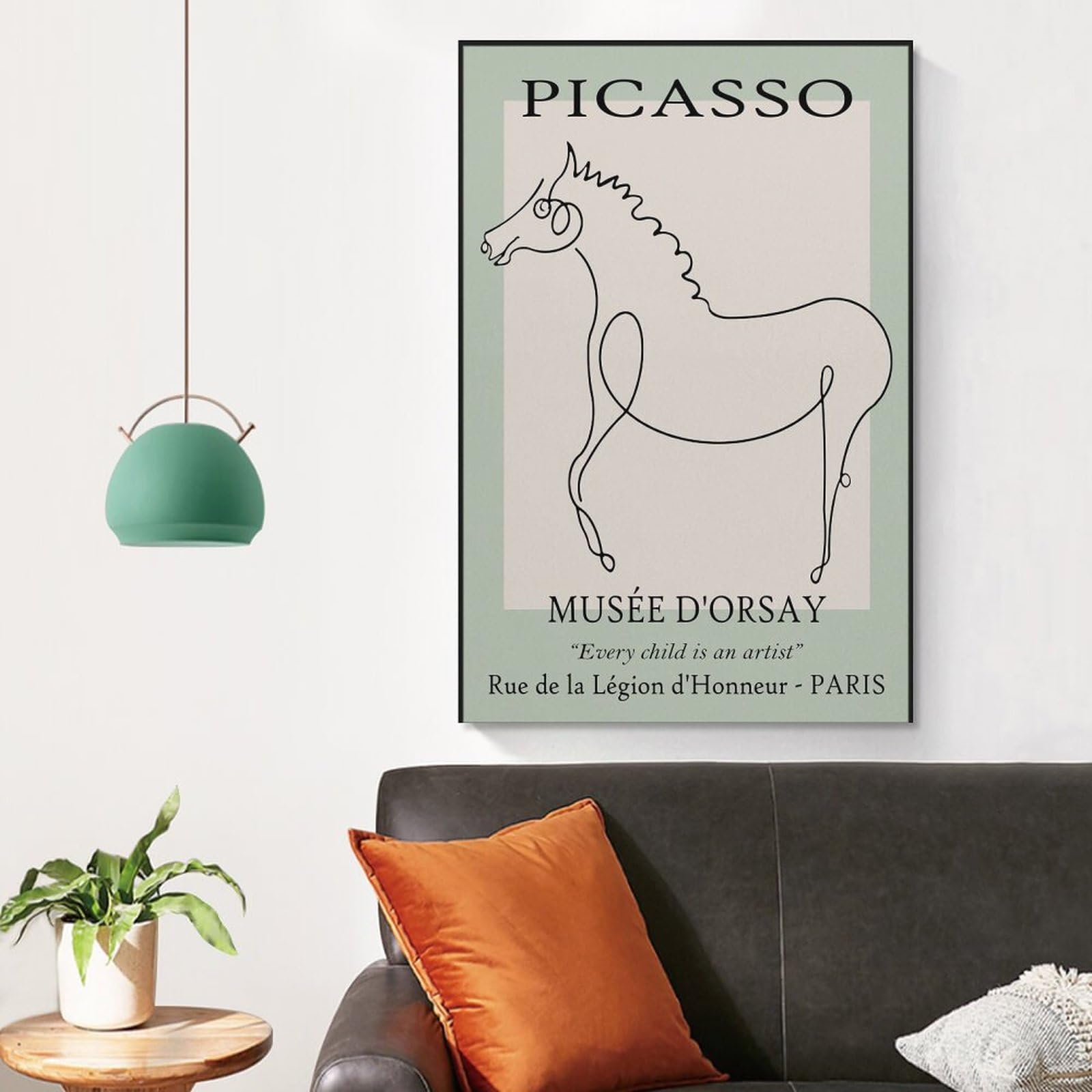 Amazon.co.jp: ピカソ アート プリント、ポスター馬ライン アート