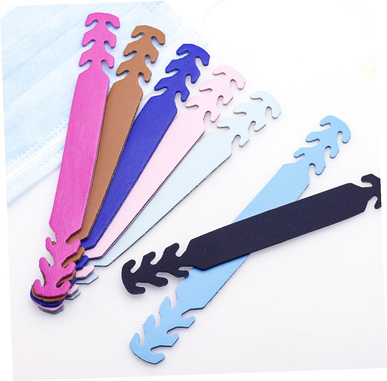 Alipis 20pcs Mask Strap Extender Bands Ear Protective Hook, Adjustable Elastic Mask Extension Straps for Comfortable Long-Term Wear and Ear Pressure Relief Random Color