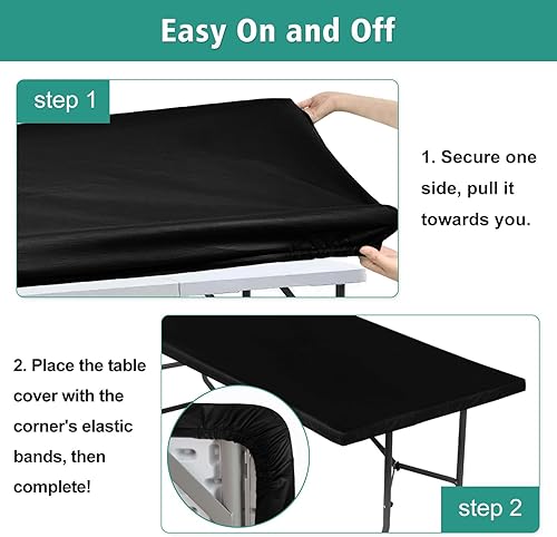 Miniatura 5 de LUSHVIDA Mantel de vinilo para tarjetas con reverso de franela de 24 x 24 pulgadas, mantel de plástico impermeable para mesa plegable cuadrada