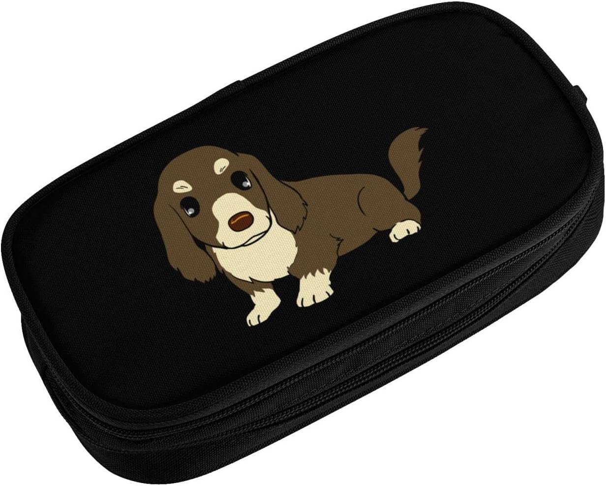 かなみです ダブルファスナーペンケース ダックスフント かなみです