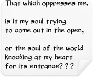 Poetry Quote Soul Knocking On Heart Cleaning Cloth Screen Cleaner 2pcs Suede Fabric