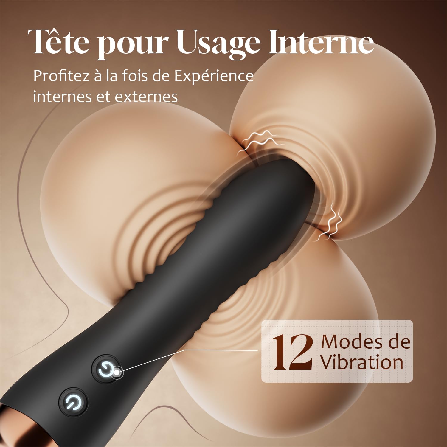 Vibromasseurs Feminin Vibrant à Double Embout Sex Toys, 12 Modes & Tête Flexible Vibromasseur Sextoyse Couple Plaisir, Sextoyse Femme Clitoridienne Gode Vibro-masseur Sextoy, Silencieux Vibrators