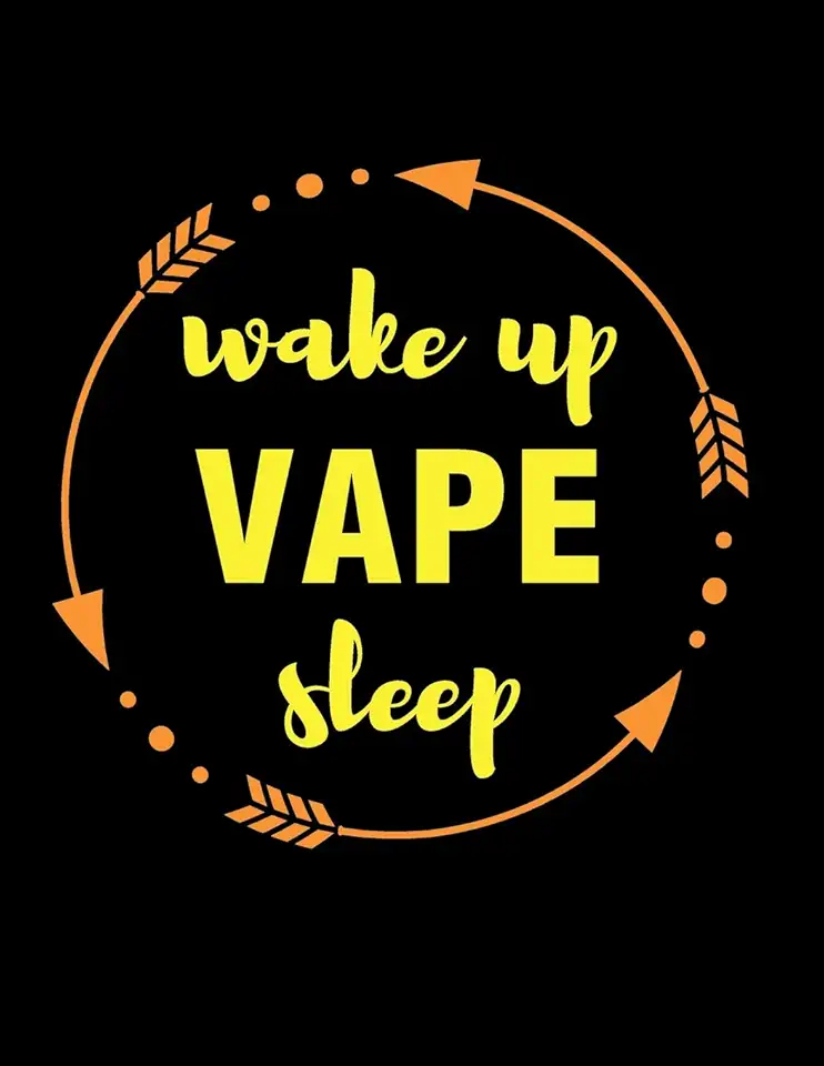 Wake Up Vape Sleep Gift Notebook for Vape Smoker: Wide Ruled Blank Journal