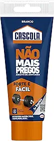 Cascola Não Mais Pregos, Adesivo de Montagem para Serviços Pesados, Cola Forte pra Madeira, Cerâmica, Metal & Mais, Adesivo de Fixação Instantânea Branco, Tubo de 1x85g