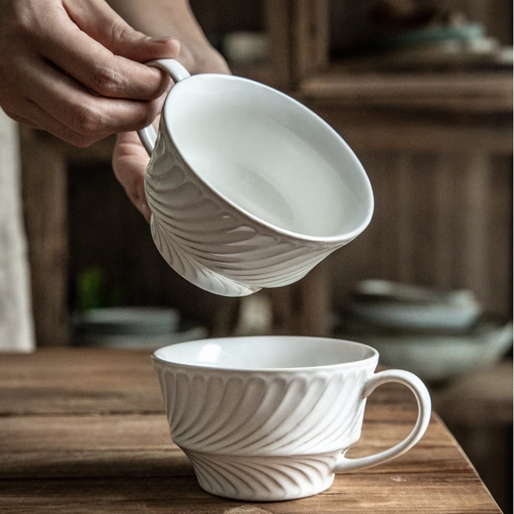 Tazas de Té Tazas Desayuno Taza de café, taza de té, tazas de café de cerámica, regalo de cumpleaños para mujeres, tazas de té de 300 Ml/10 Oz, taza de té para restaurante en casa Tazas Tazas de Cafe
