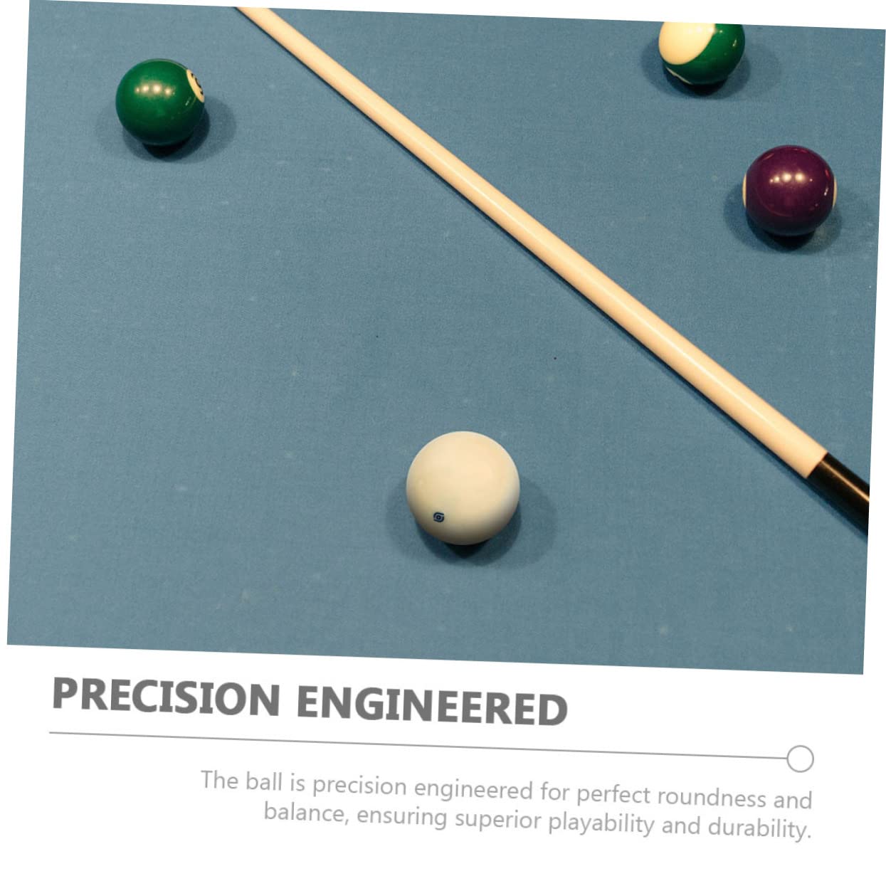 ibasenice 2Pcs Wear Resistant Balls Professional Pool Balls for Skill Training High Grade Material with Spots for Enhanced Strike Visualization