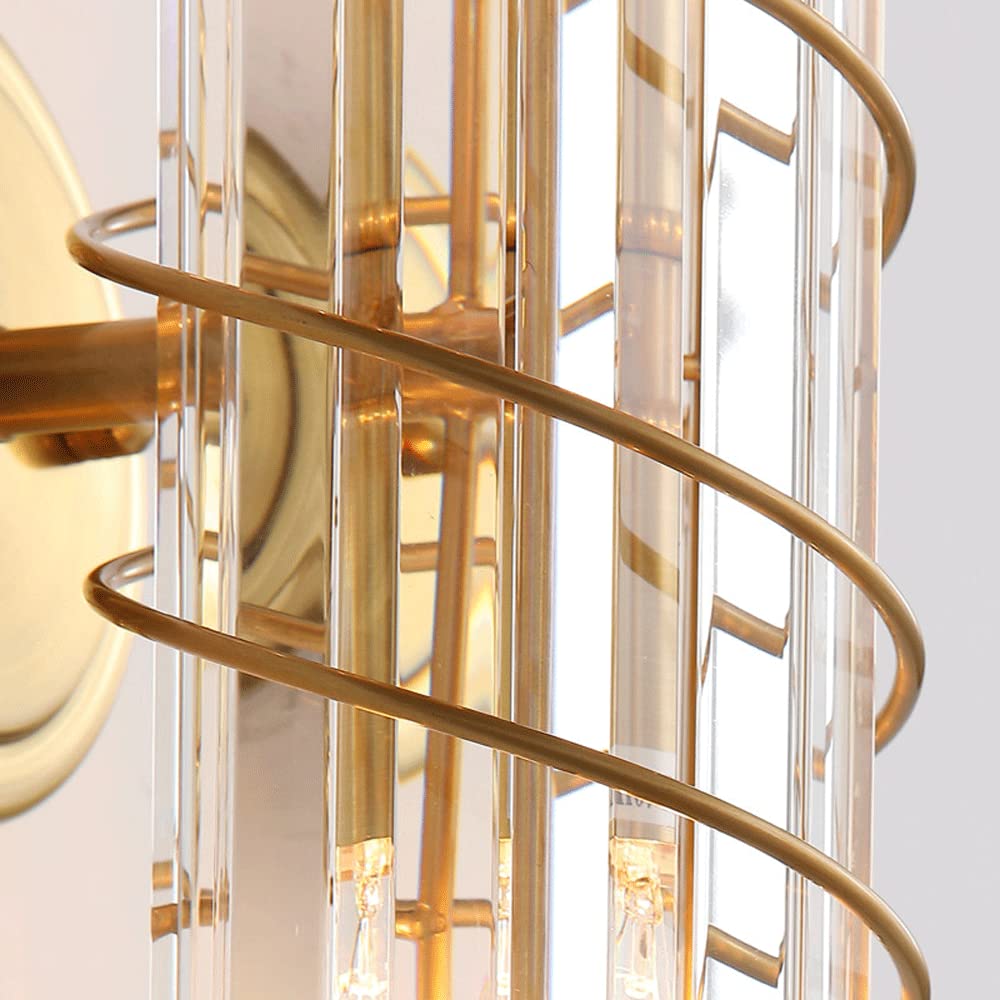 Lampa ścienna cylindryczna kryształowa lampa ścienna LED, postmodernistyczna prosta kryształowa podkładka ścienna LED, kinkiet ścienny, kreatywny prosty uchwyt, do salonu, gabinetu, korytarza