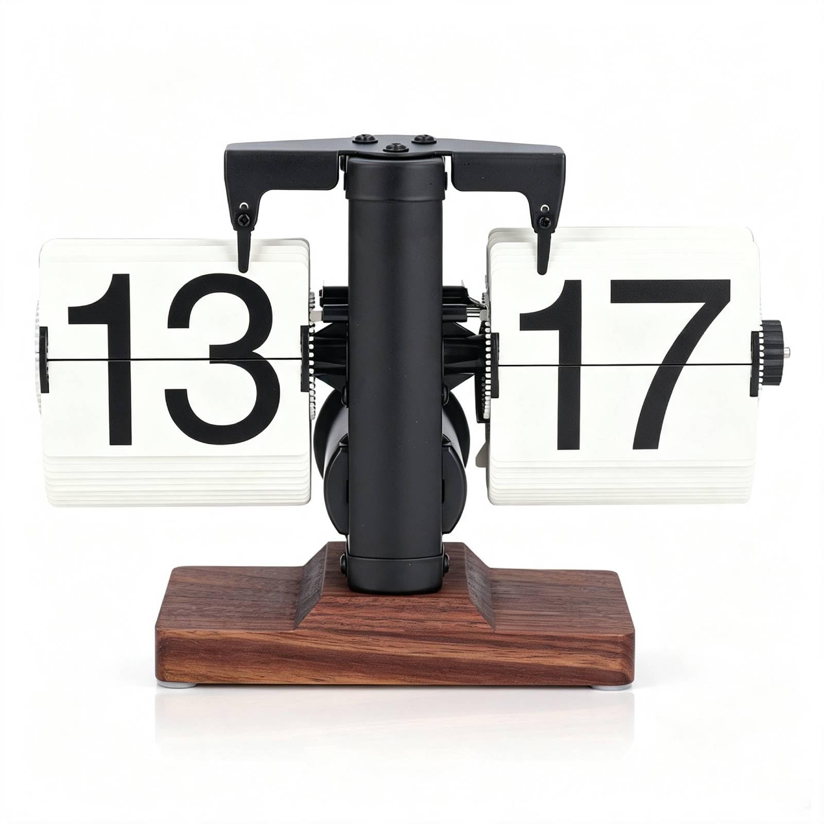 Horloge numérique rétro à Affichage Rabattable | horloge à changement automatique de page (24 h) pour la décoration du salon, du bureau, de l'école, de l'hôtel ou du café