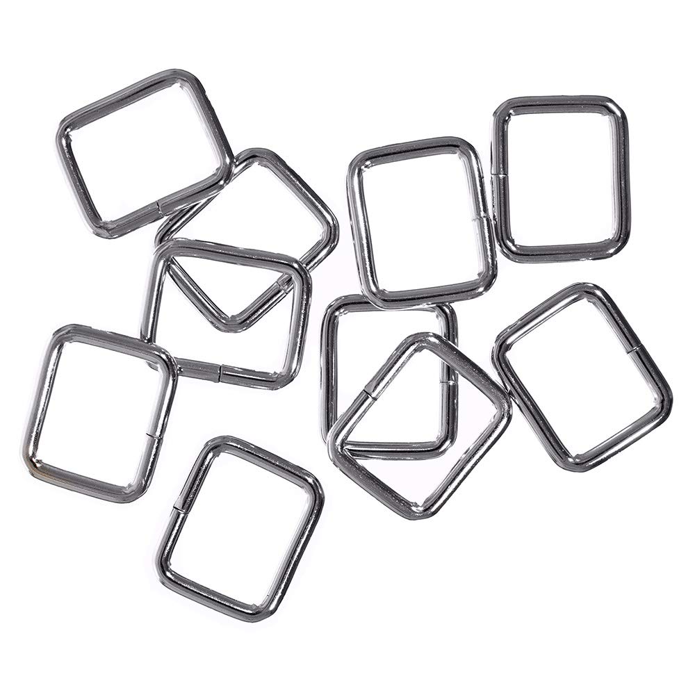 Craft County MTLLOOP58-SLVR~CRAFT_TS - Anelli rettangolari in metallo argentato da 1,5 cm, disponibili in confezioni da 2, 5, 10, 25, 50 e 100 confezioni da 100 pezzi, colore: argento
