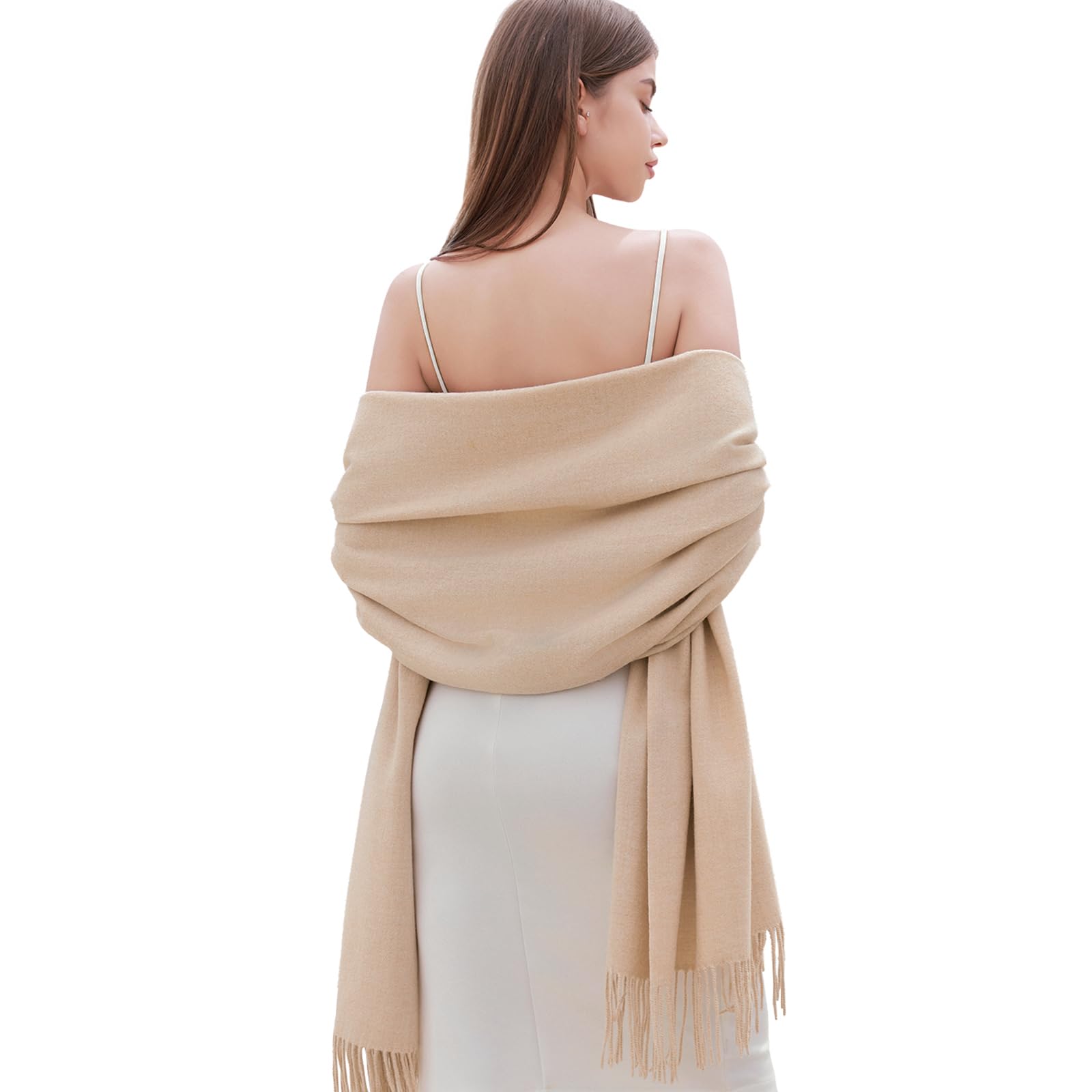 RIIQIICHY Echarpe Femme Pashmina Chale Etole Mariage Hiver Chaud Longues Grosse Echarpes et Foulards