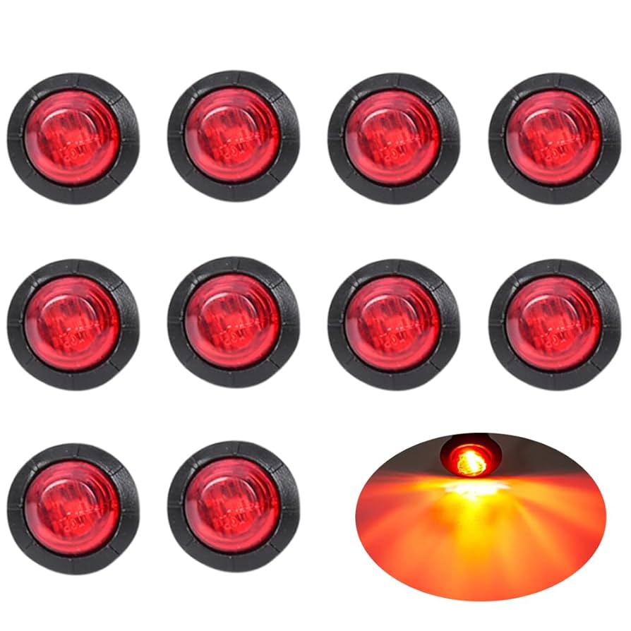 送料込‼️ LED マーカー ランプ 12個 Amazon | HTharros LED サイドマーカー ランプ 12V 24V 兼用 黄