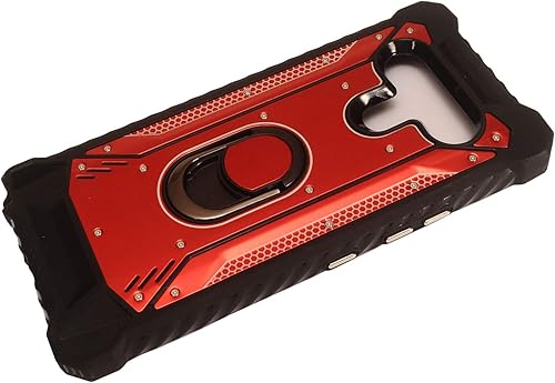 Miniatura 5 de Para LG Stylo 6 LM-Q730 (2020) - Carcasa híbrida de aluminio con soporte - ZY0 Rojo