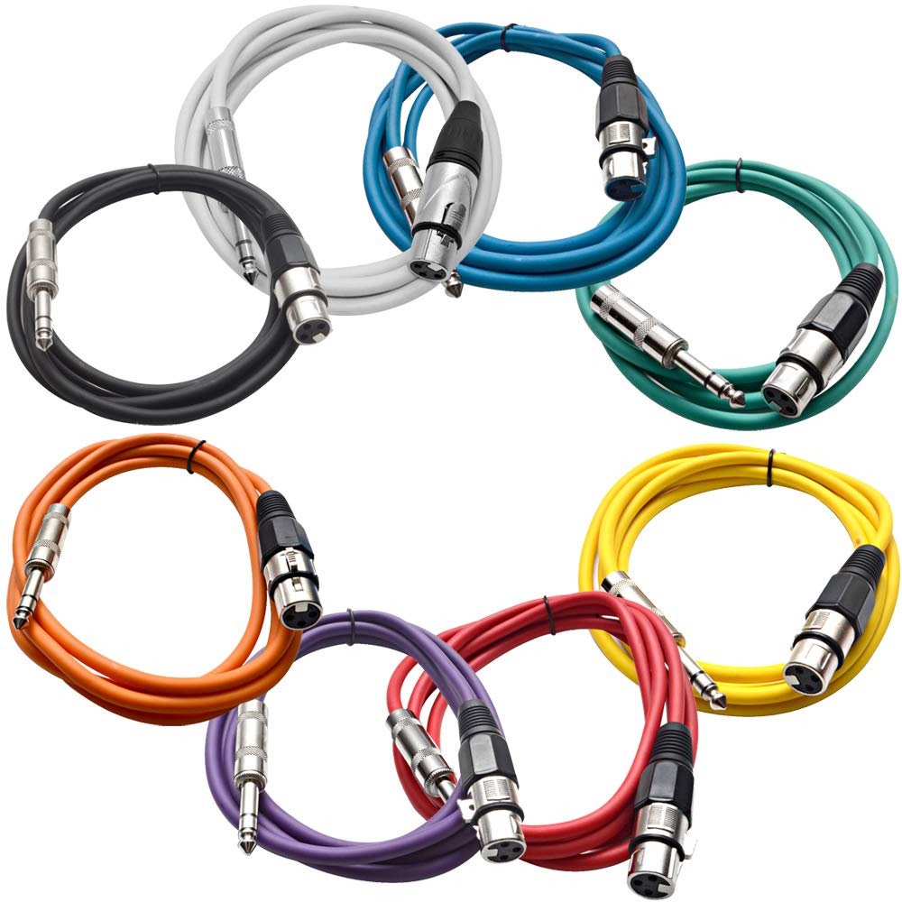 Câbles de raccordement XLR femelle TRS 6.35 équilibrés pour patch de studio DJ