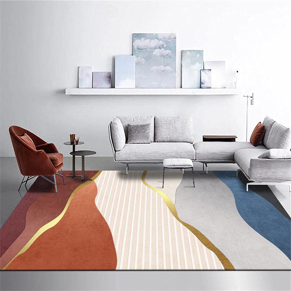 Tapis de jeu grand tapis salon graphique moderne aux nuances haut de gamme