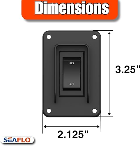 Miniatura 9 de SEAFLO Interruptor de balancín de potencia con interruptor de gato estabilizador, máximo 30 amperios, 12 V24 V, extensión retráctil, arnés de cables
