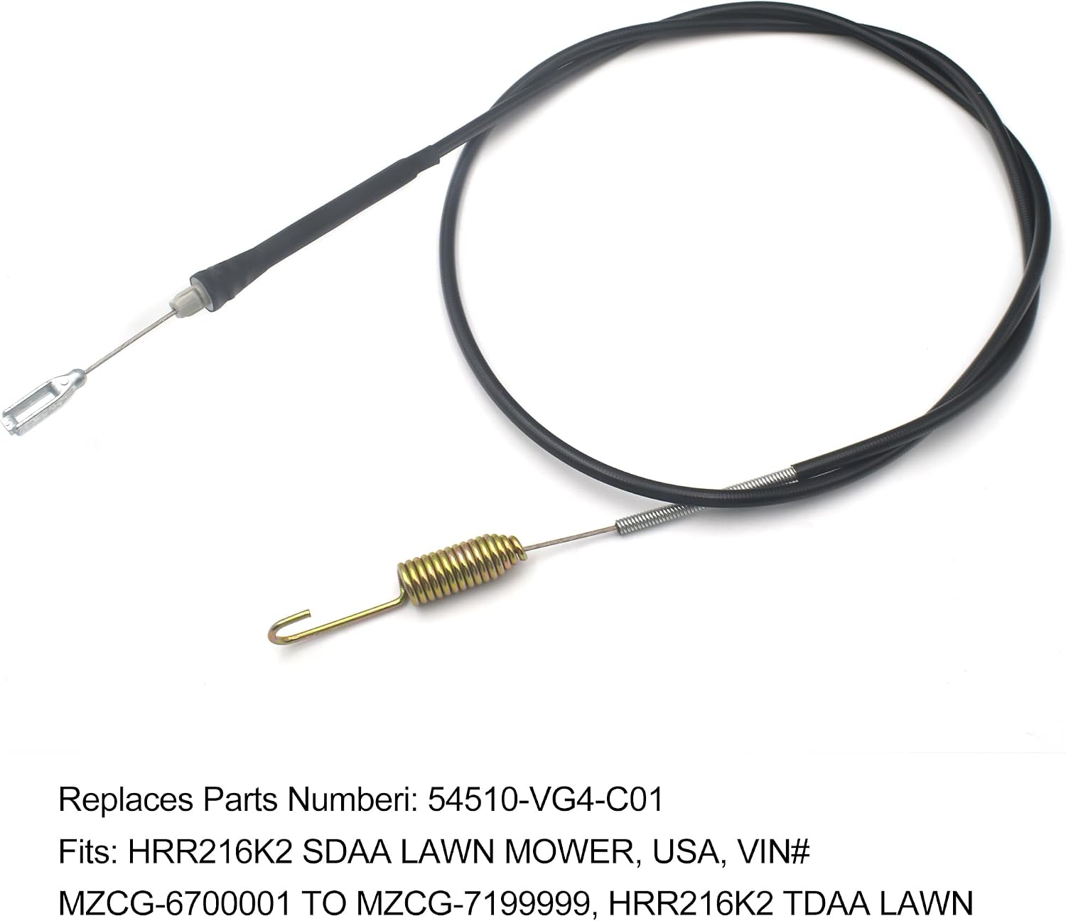 54510-VG4-C01 Clutch Drive Cable for Honda Walk-Behind Lawn Mowers HRR216K2, HRR216K3, HRR216K4, Replaces 290-982