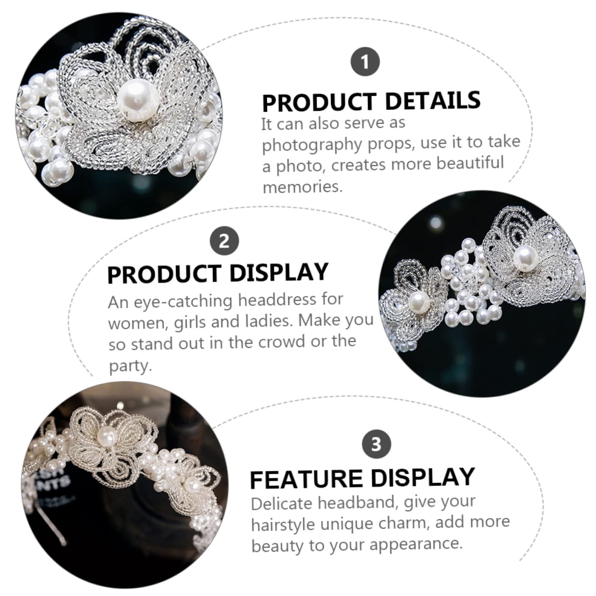 2stücke Braut Haarschmuck Mit Kristallperlen Elegantes Stirnband Für Hochzeiten Charmantes Kopfschmuck-accessoire Für Brautjungfern Und Fotografie Bequem Sicher Im Tragen