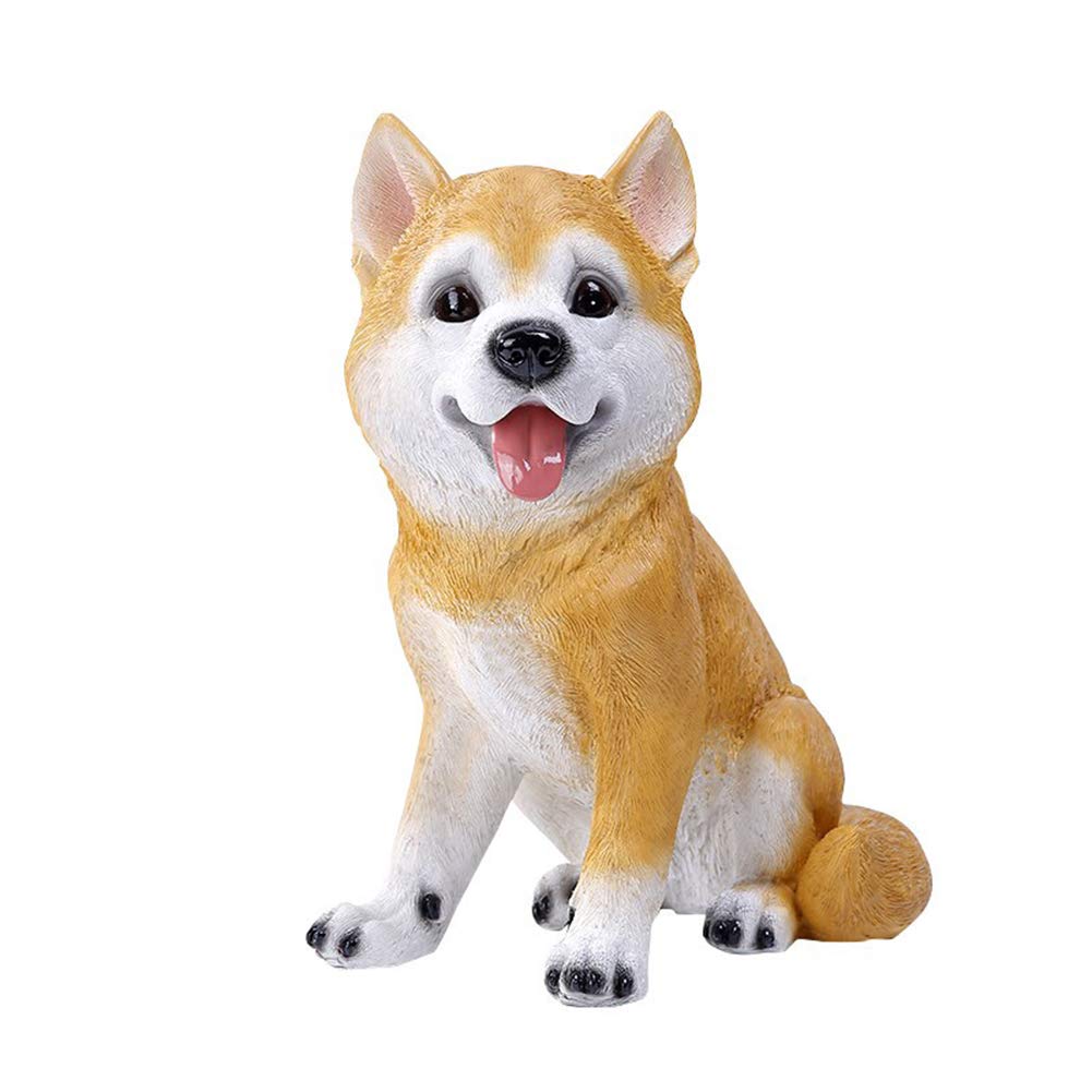 Hund Statue Modell, Akita Shiba Inu Hund Skulptur Harzmodell Bemalt Dekoratives Handwerk Heimdekoration Neuheit Desktop Geschenk