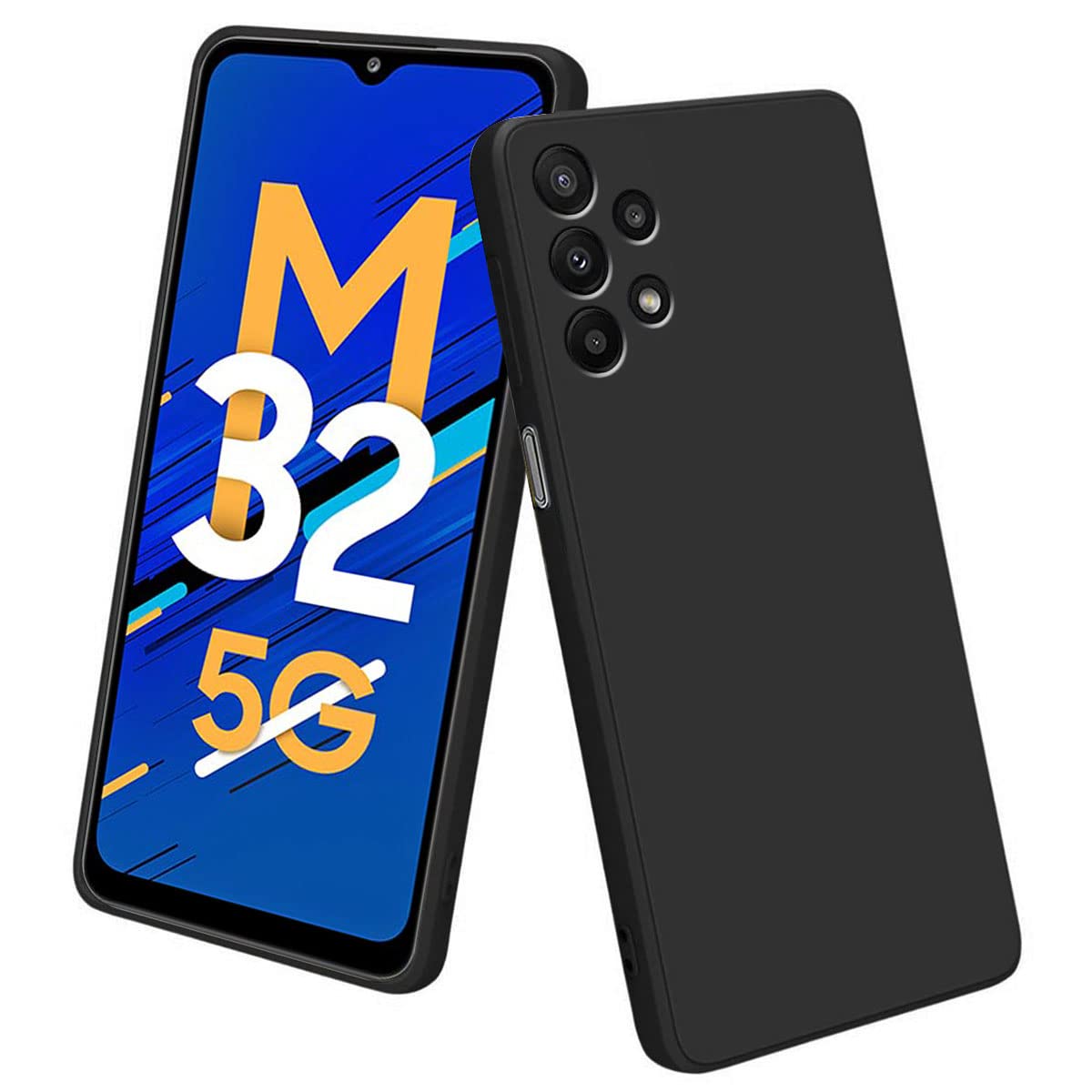 LIRAMARK Silicone Soft Back Cover Case for Samsung Galaxy M32 5G/A32 5G (Silicone Black) (B0BL157WVN) Amazon Price History, Amazon Price Tracker