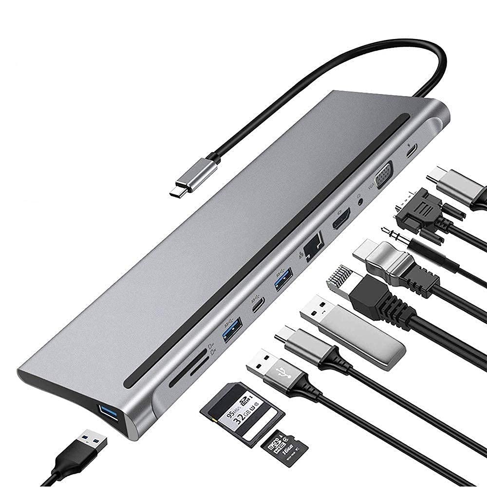 Tobo 11 in 1 USB C Laptop Docking Station Type C to HDMI VGA RJ45 Ethernet USB 3.0 SD/TF Card Reader with PD Charging USB-C 11 in 1 TD-282TC (B07VQSZ9X1) Amazon Price History, Amazon Price Tracker
