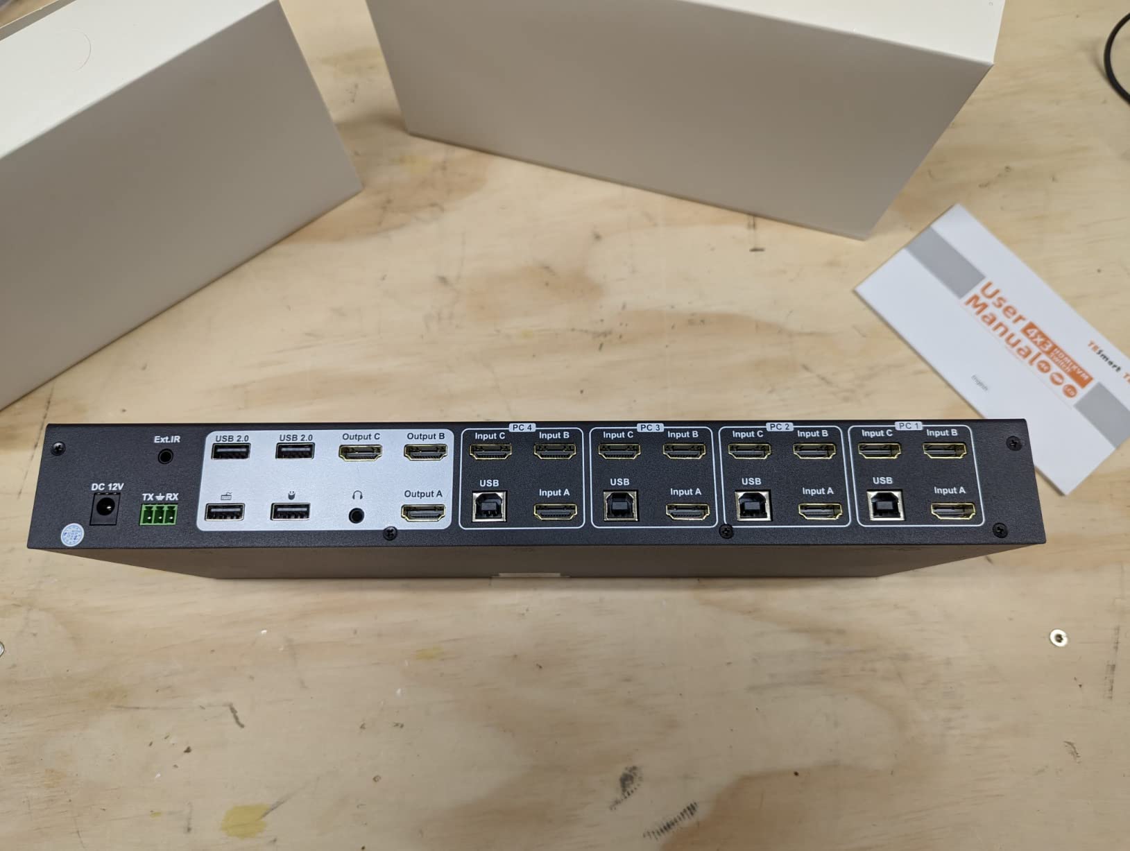 50/mo Finance TESmart KVM Switch 3 Monitors 4 Computers 4K60Hz 44