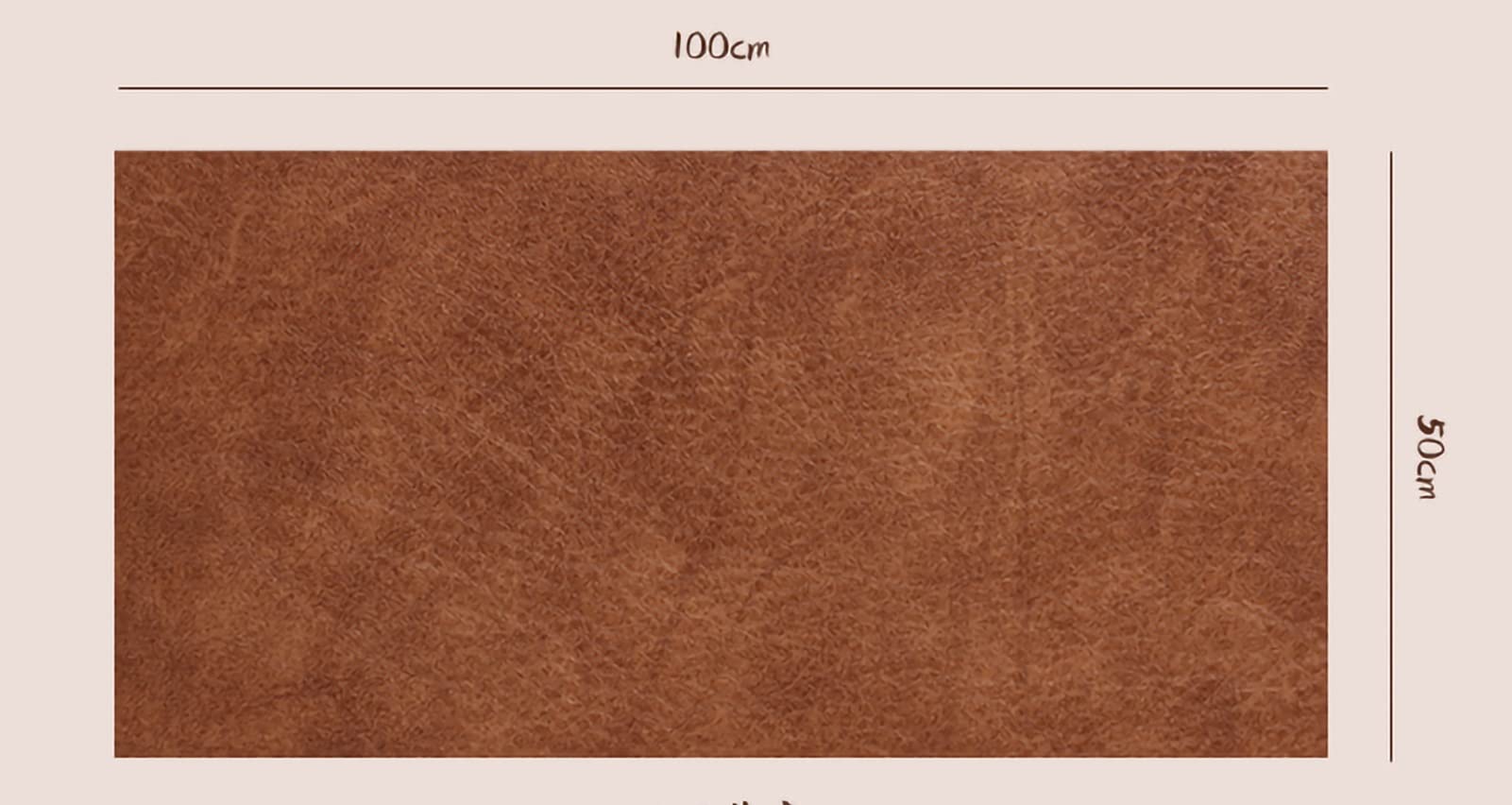 Generisch Tischläufer aus PU-Leder, Tischdecken/Platzsets aus Leder, wendbar, wasserdicht, fleckenabweisend, braun, Verschiedene Größen (100 x 50 cm)