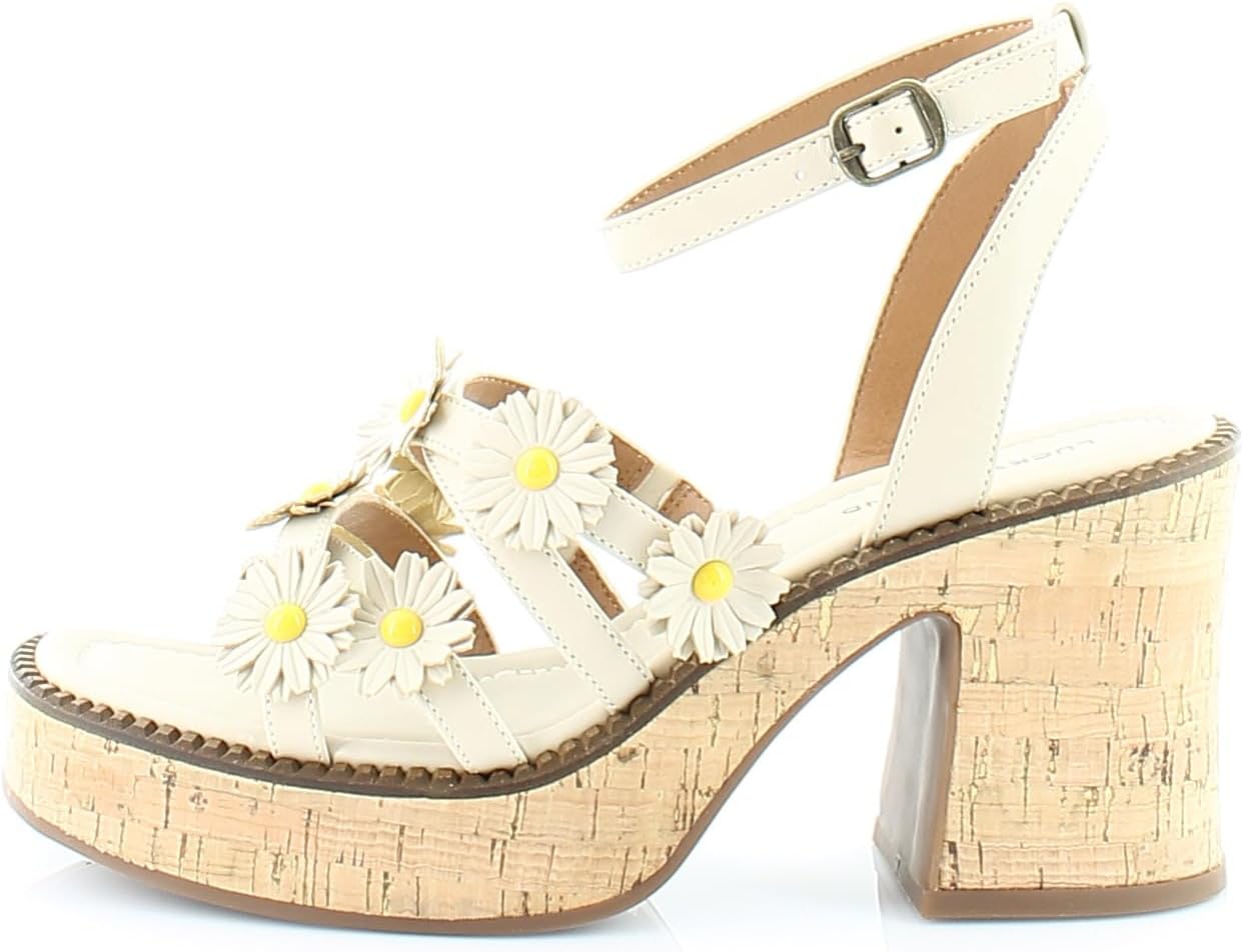 Lucky Brand Women's Taiza Platform Sandal Wedge, Stucco, 9