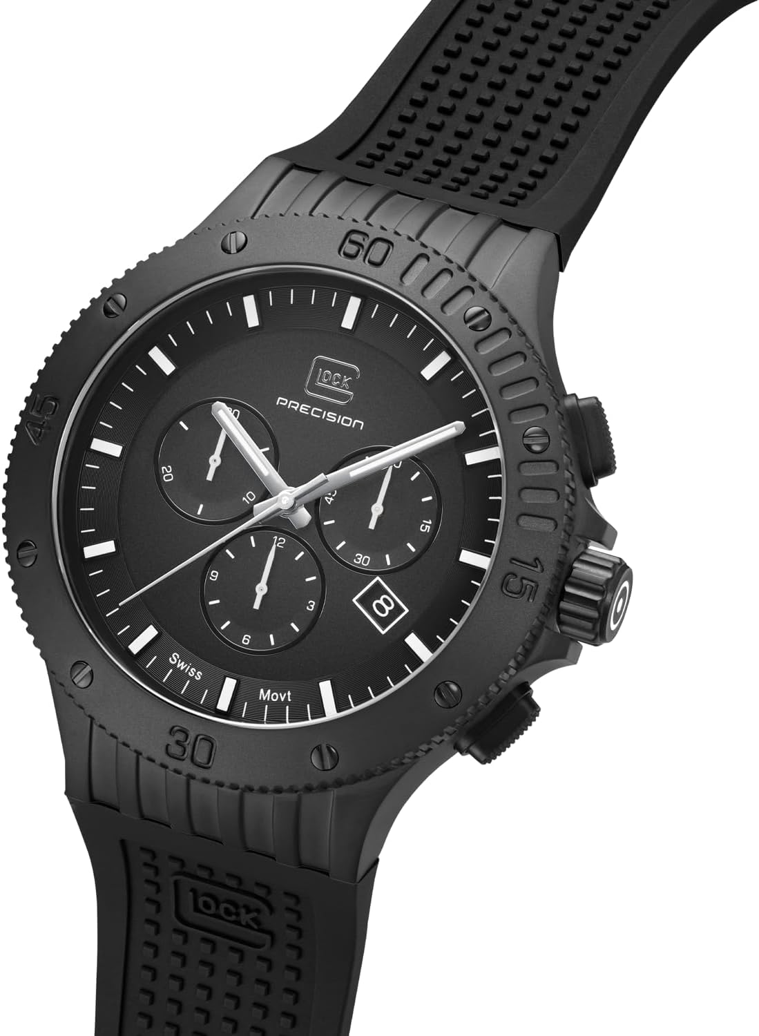 GLOCK Men's Quartz Watch | 44mm case | Wristwatch with Steel case and Date Display | Men's Watch with Swiss Super-LumiNovapointers and Indices | GW-42 - Image 3