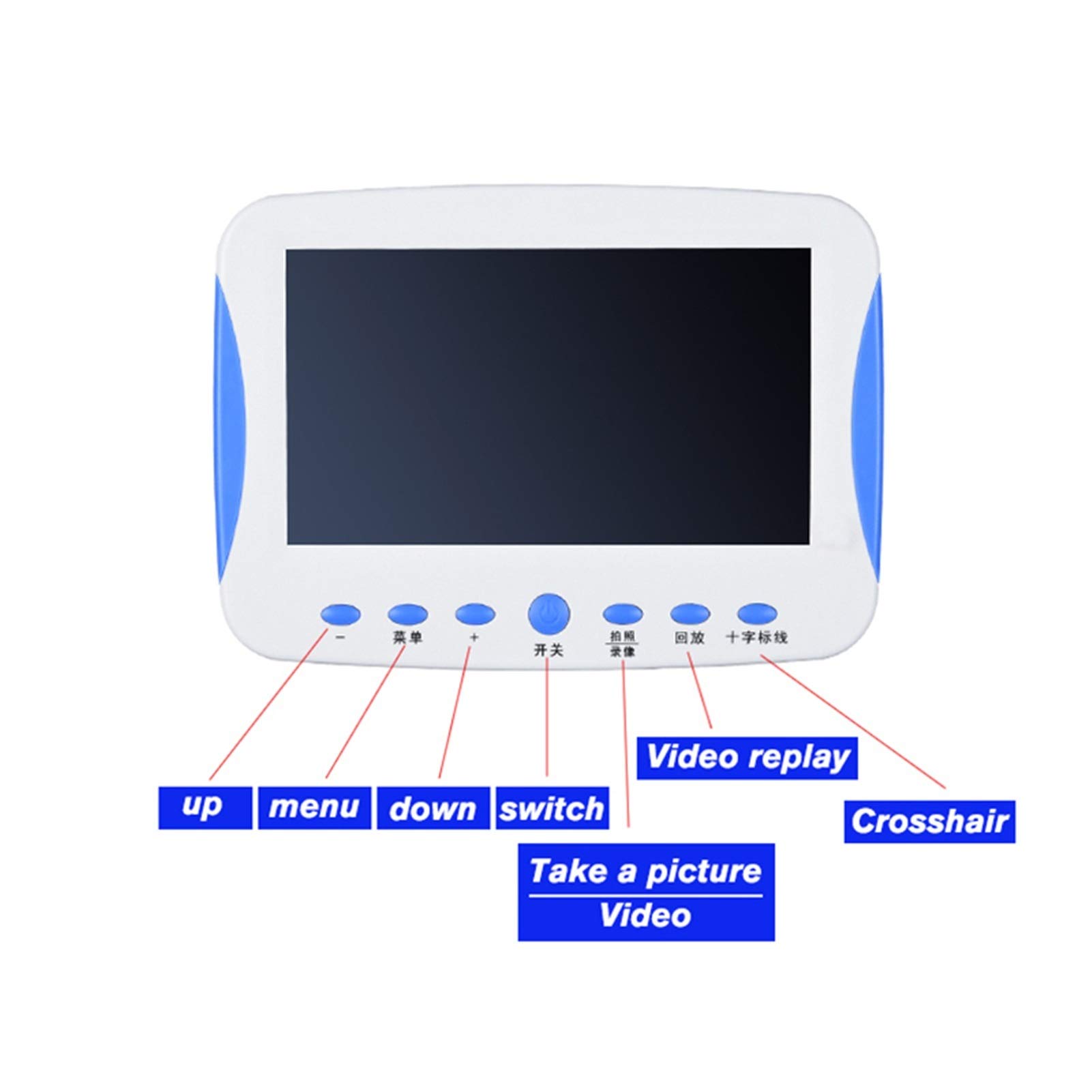 Microscopio da Laboratorio Biologico LCD da 7 Pollici Digitale HD coassiale con Regolazione fine Zoom 2000X LED + Borsa + Scheda SD può memorizzare Video e Foto