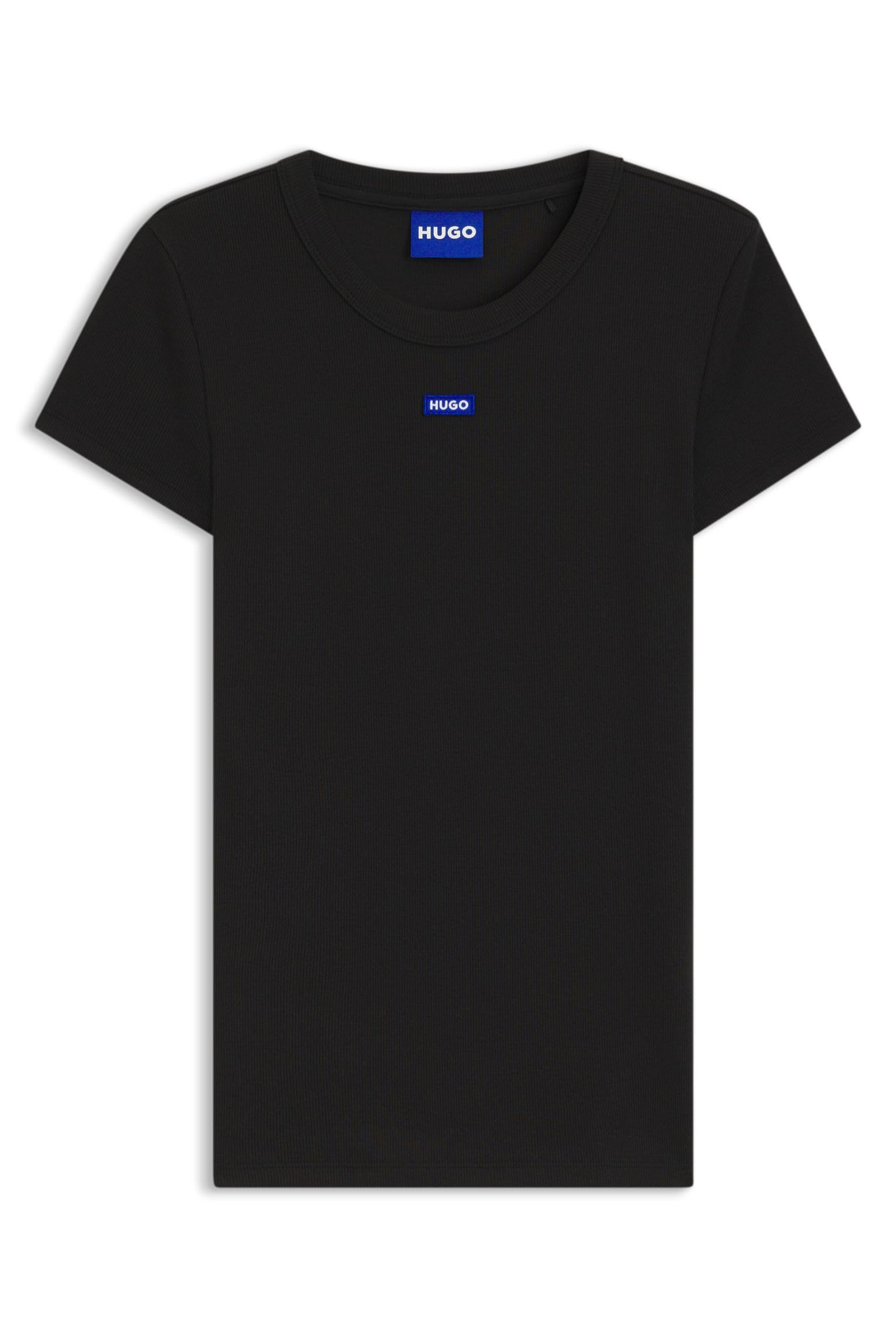 HUGO Women's Easy Tee_b Jersey, Black 1, M