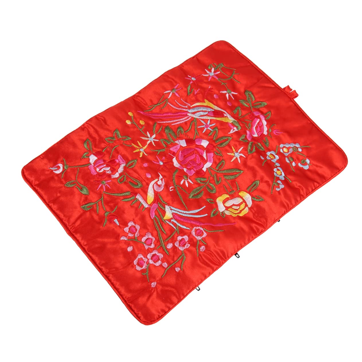 TINEASUR Travel Jewelry Organizer Bag Embroidered Small Cosmetic Pouch for Earrings Bracelets